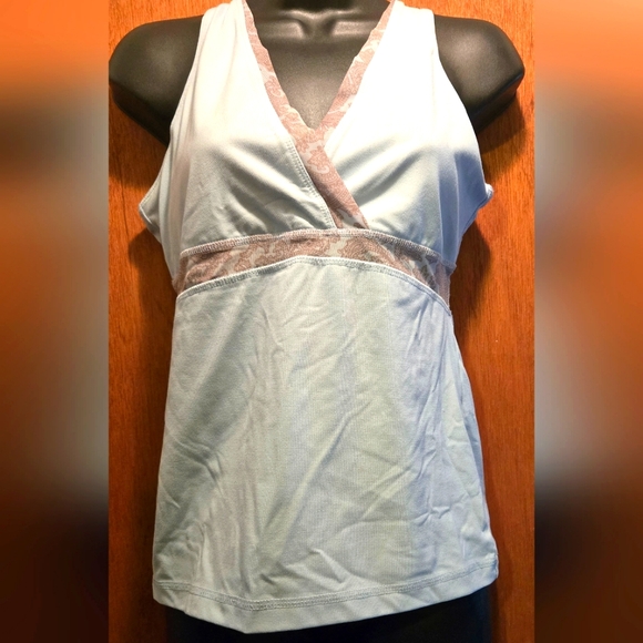 Mandarin Blue Tops - Mandarin Blue Active baby blue racerback workout top szM